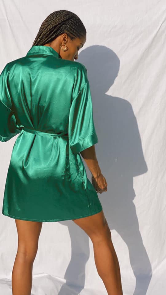 Kimono Robe in the color emerald
