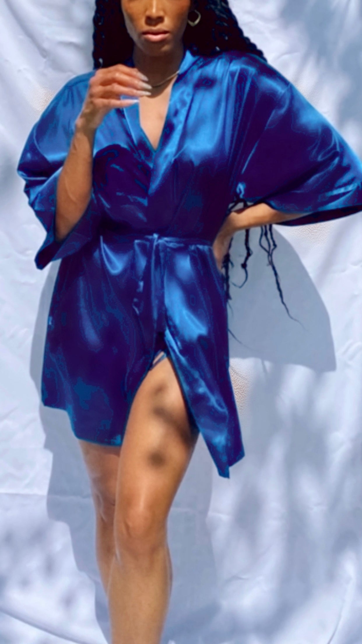 Kimono Robe in the color NAVY SAPPHIRE